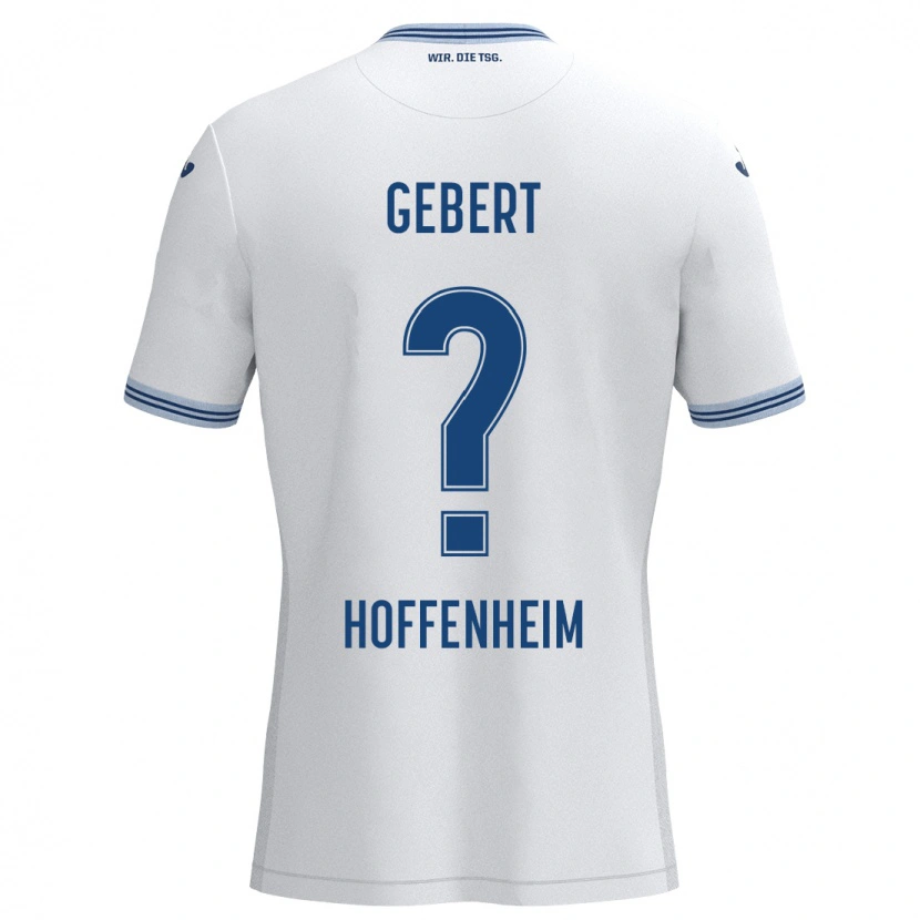 Danxen Mann Ferdinand Gebert #0 Hvit Blå Bortetrøye Drakt Trøye 2024/25 Skjorter T-Skjorte