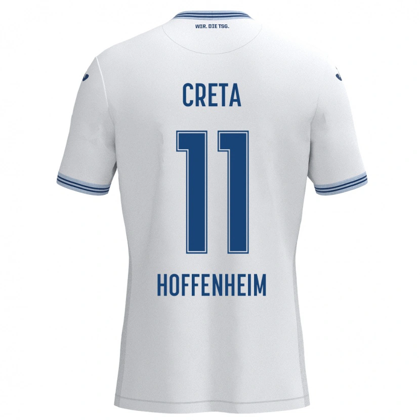 Danxen Mann David Creța #11 Hvit Blå Bortetrøye Drakt Trøye 2024/25 Skjorter T-Skjorte