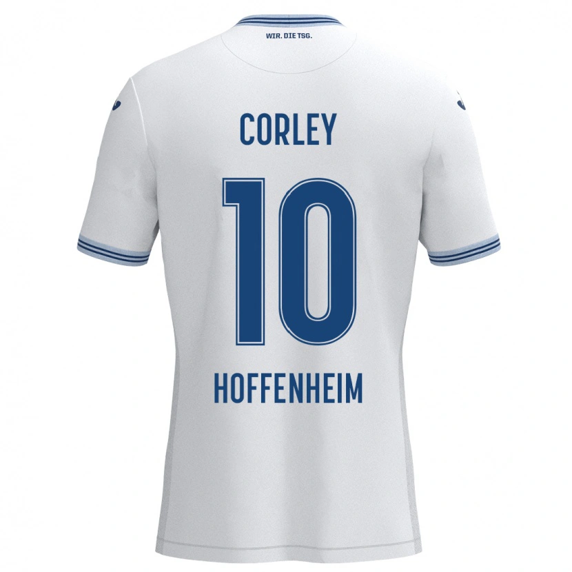 Danxen Mann Gia Corley #10 Hvit Blå Bortetrøye Drakt Trøye 2024/25 Skjorter T-Skjorte