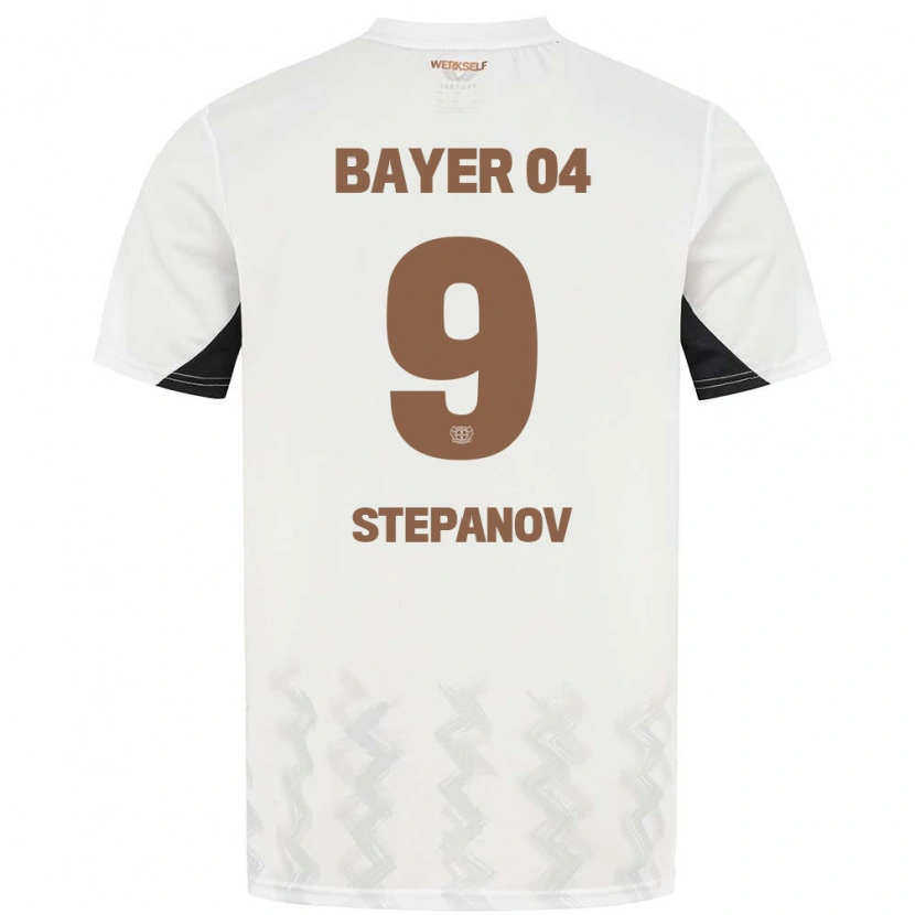 Danxen Mann Artem Stepanov #9 Hvit Svart Bortetrøye Drakt Trøye 2024/25 Skjorter T-Skjorte