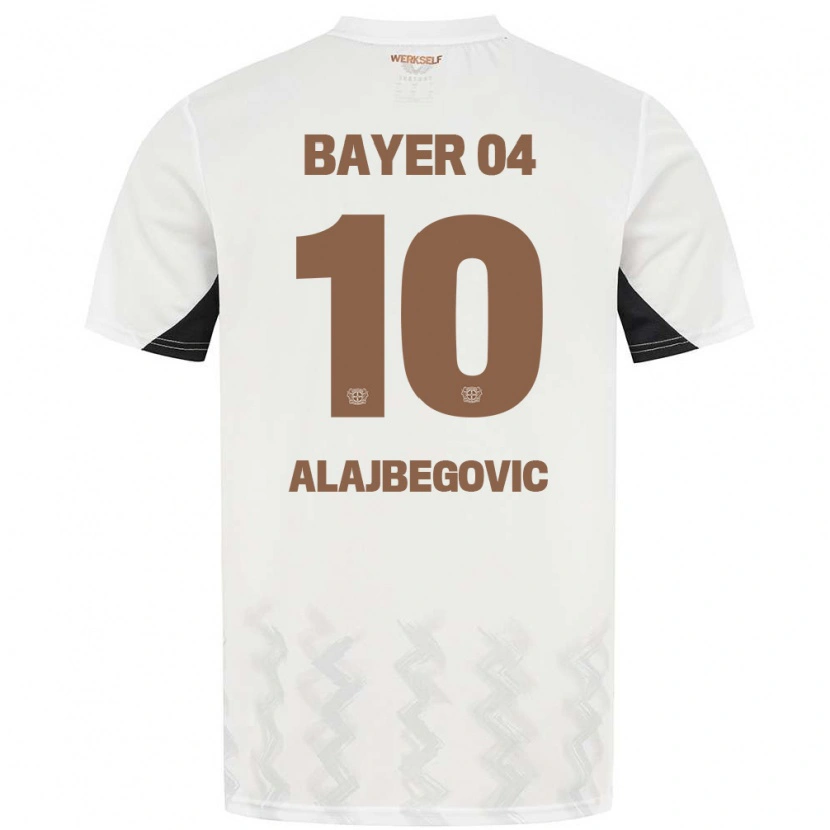 Danxen Mann Kerim Alajbegovic #10 Hvit Svart Bortetrøye Drakt Trøye 2024/25 Skjorter T-Skjorte