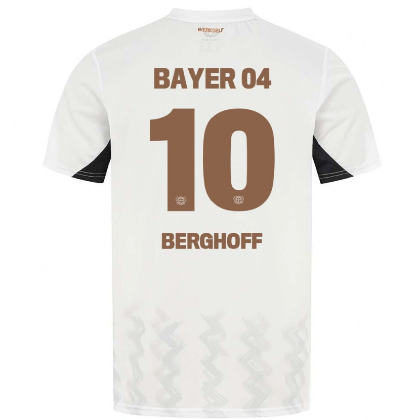 Danxen Mann Jonah Berghoff #10 Hvit Svart Bortetrøye Drakt Trøye 2024/25 Skjorter T-Skjorte