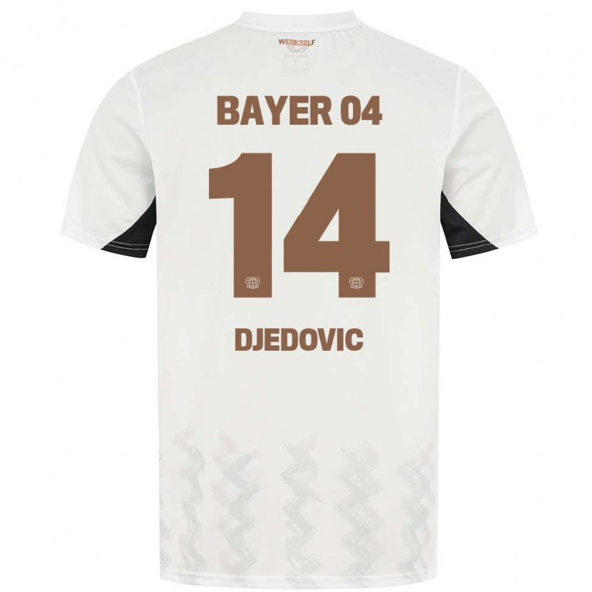 Danxen Mann Melis Djedovic #14 Hvit Svart Bortetrøye Drakt Trøye 2024/25 Skjorter T-Skjorte