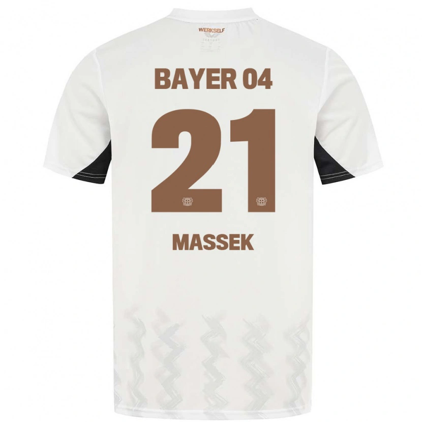 Danxen Mann Ivan Massek #21 Hvit Svart Bortetrøye Drakt Trøye 2024/25 Skjorter T-Skjorte