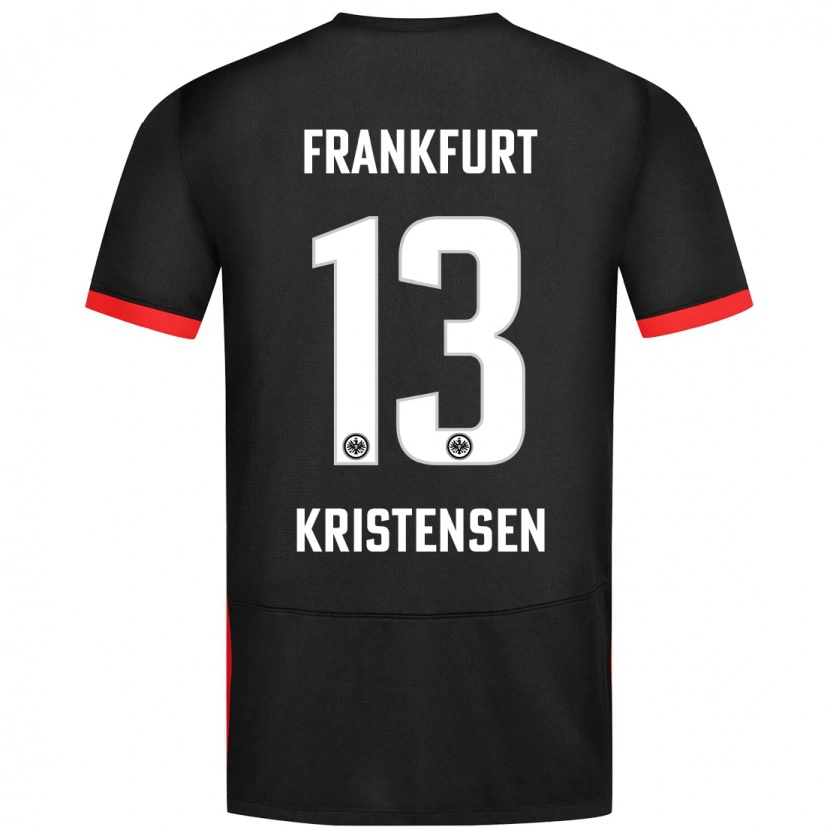 Danxen Mann Rasmus Kristensen #13 Svart Bortetrøye Drakt Trøye 2024/25 Skjorter T-Skjorte