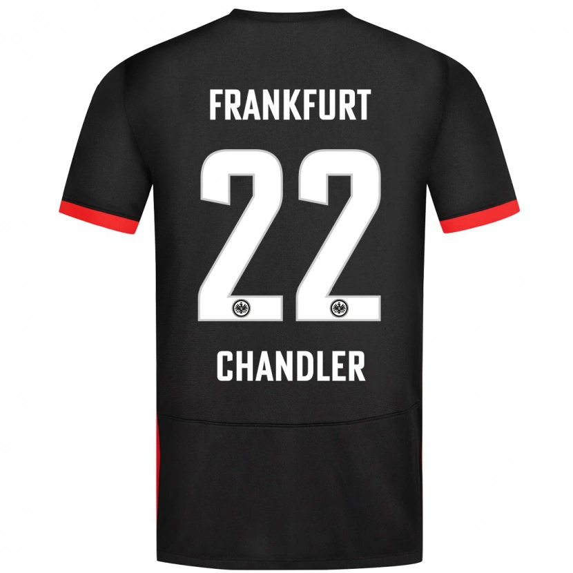 Danxen Mann Timothy Chandler #22 Svart Bortetrøye Drakt Trøye 2024/25 Skjorter T-Skjorte