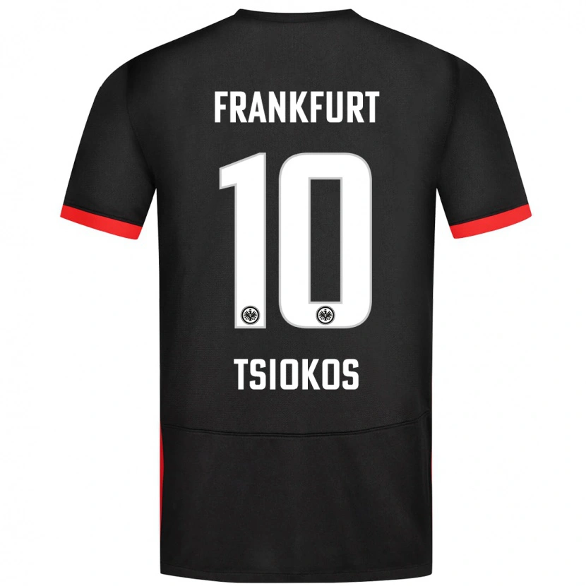 Danxen Mann Leonidas Ilias Tsiokos #10 Svart Bortetrøye Drakt Trøye 2024/25 Skjorter T-Skjorte