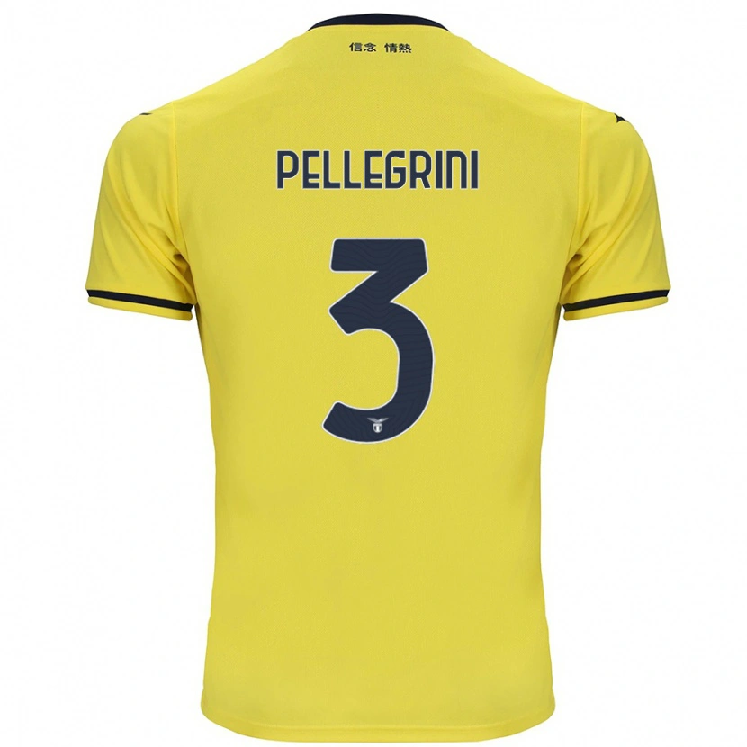 Danxen Mann Luca Pellegrini #3 Gul Bortetrøye Drakt Trøye 2024/25 Skjorter T-Skjorte