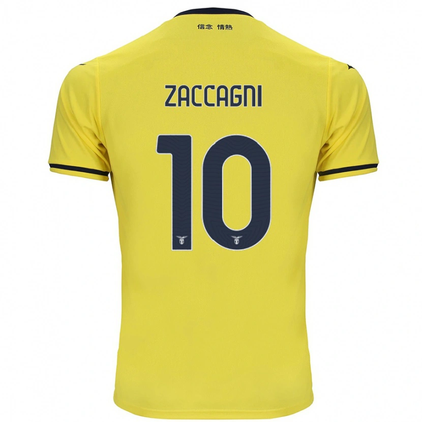 Danxen Mann Mattia Zaccagni #10 Gul Bortetrøye Drakt Trøye 2024/25 Skjorter T-Skjorte