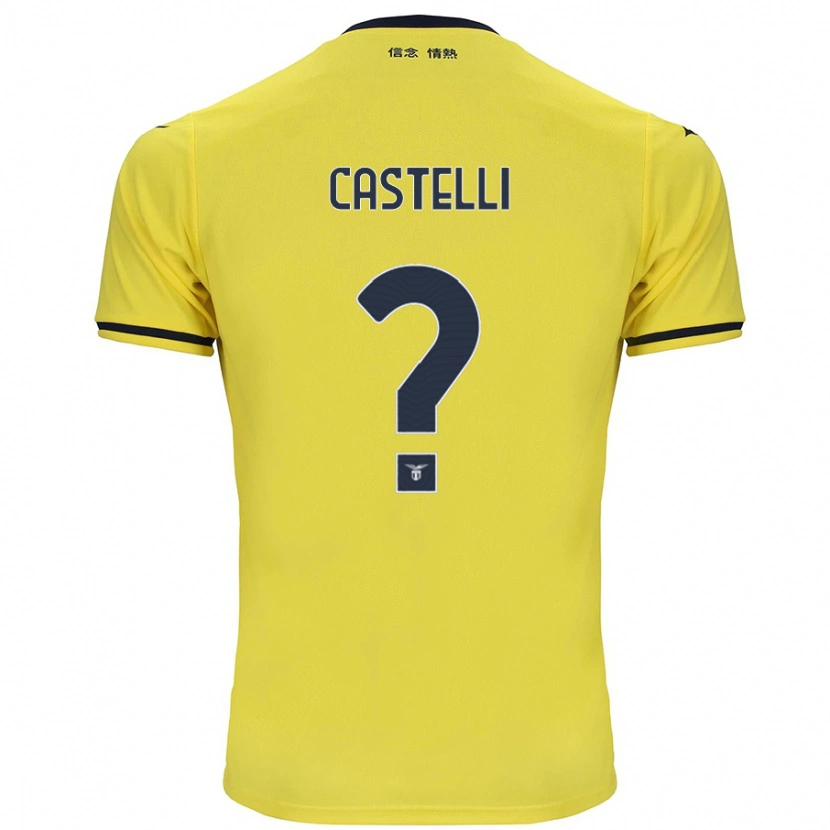 Danxen Mann Valerio Castelli #0 Gul Bortetrøye Drakt Trøye 2024/25 Skjorter T-Skjorte