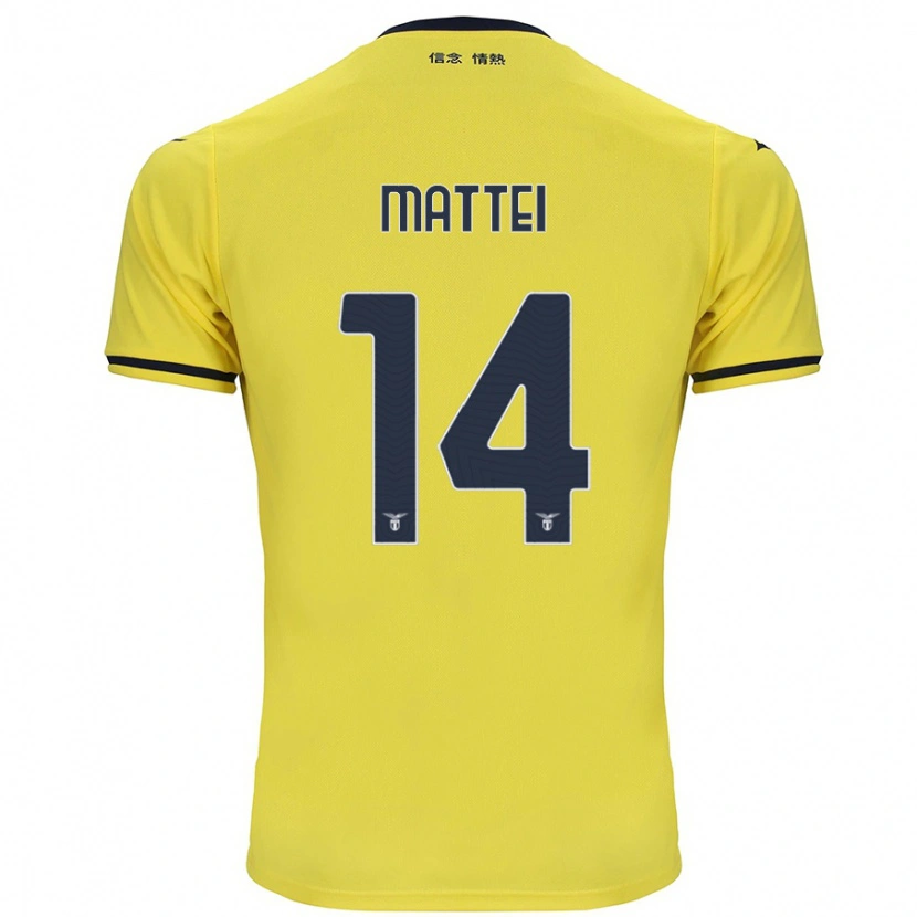 Danxen Mann Sarah Mattei #14 Gul Bortetrøye Drakt Trøye 2024/25 Skjorter T-Skjorte