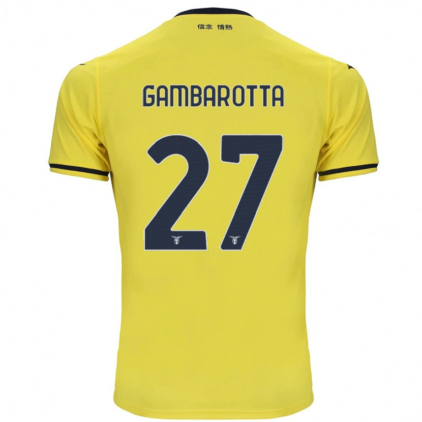 Danxen Mann Margot Gambarotta #27 Gul Bortetrøye Drakt Trøye 2024/25 Skjorter T-Skjorte
