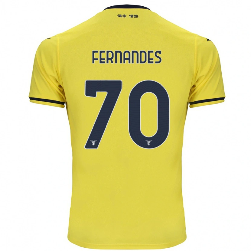 Danxen Mann Saná Fernandes #70 Gul Bortetrøye Drakt Trøye 2024/25 Skjorter T-Skjorte