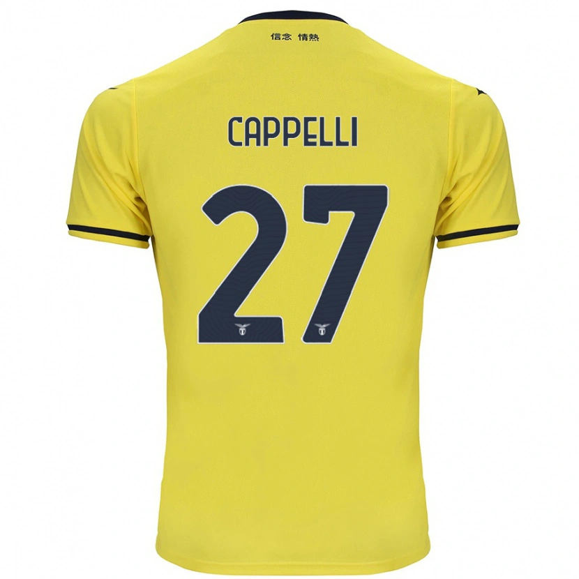 Danxen Mann Tommaso Cappelli #27 Gul Bortetrøye Drakt Trøye 2024/25 Skjorter T-Skjorte