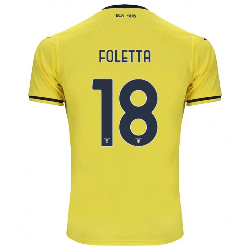 Danxen Mann Isabella Foletta #18 Gul Bortetrøye Drakt Trøye 2024/25 Skjorter T-Skjorte