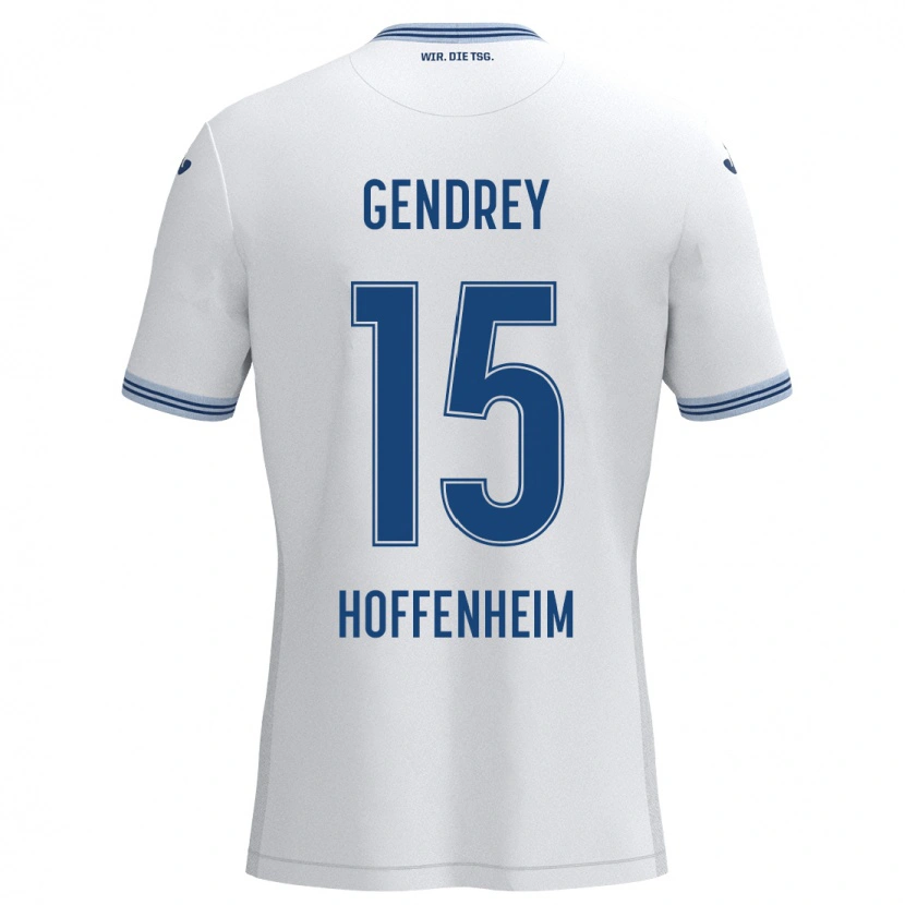 Danxen Mann Valentin Gendrey #15 Hvit Svart Bortetrøye Drakt Trøye 2024/25 Skjorter T-Skjorte