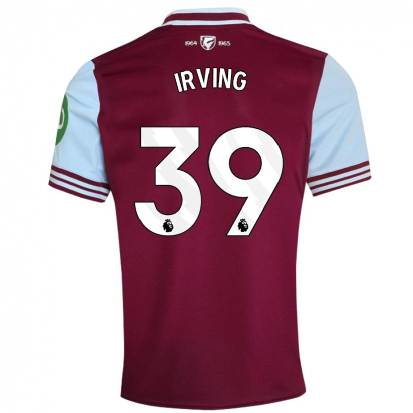 Danxen Dame Andy Irving #39 Mørk Rød Hjemmetrøye Drakt Trøye 2024/25 Skjorter T-Skjorte