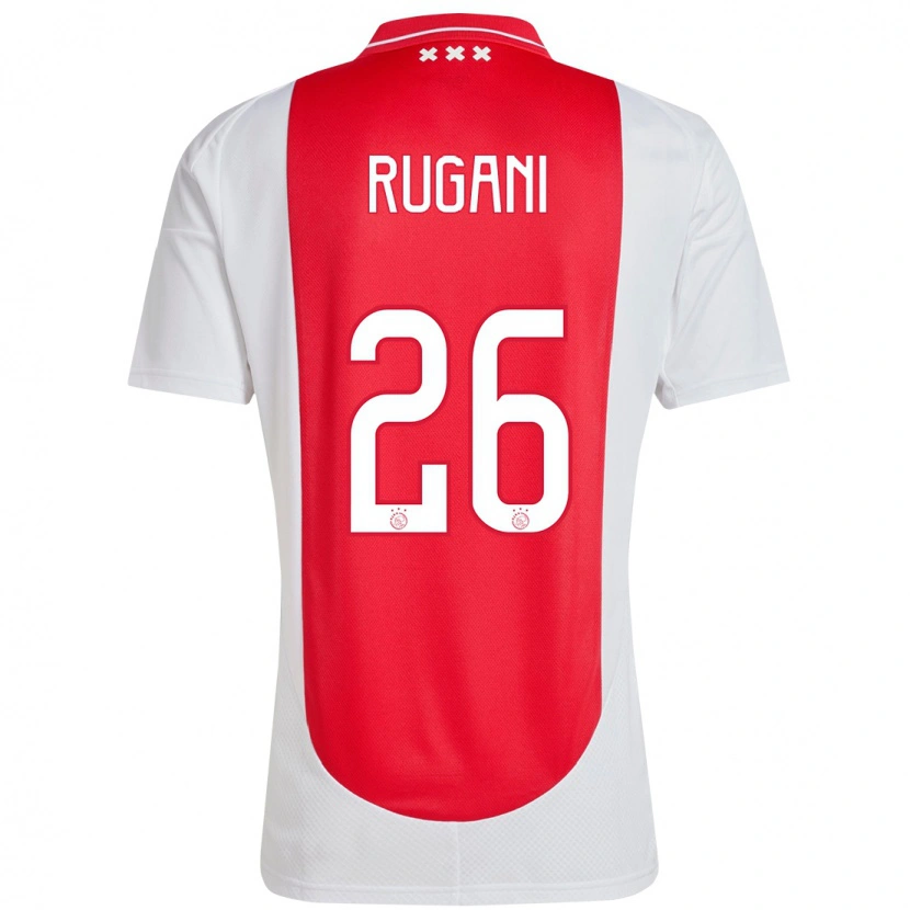 Danxen Dame Daniele Rugani #26 Rød Hvit Hjemmetrøye Drakt Trøye 2024/25 Skjorter T-Skjorte