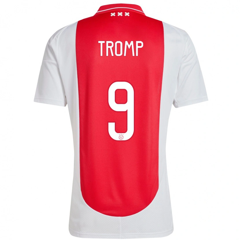 Danxen Dame Nikita Tromp #9 Rød Hvit Hjemmetrøye Drakt Trøye 2024/25 Skjorter T-Skjorte