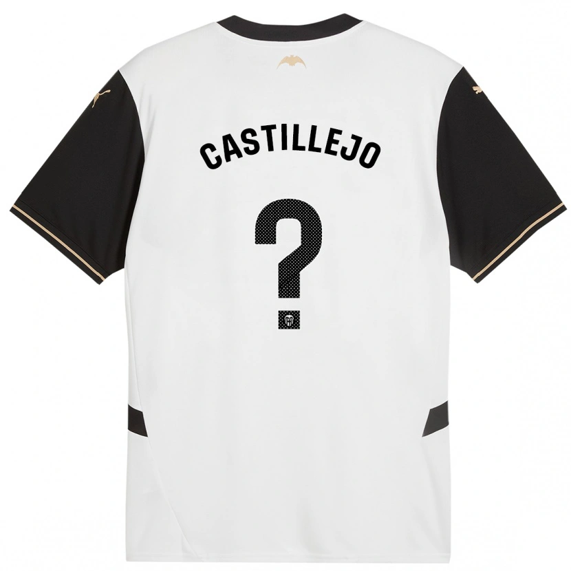 Danxen Dame Samu Castillejo #0 Hvit Svart Hjemmetrøye Drakt Trøye 2024/25 Skjorter T-Skjorte
