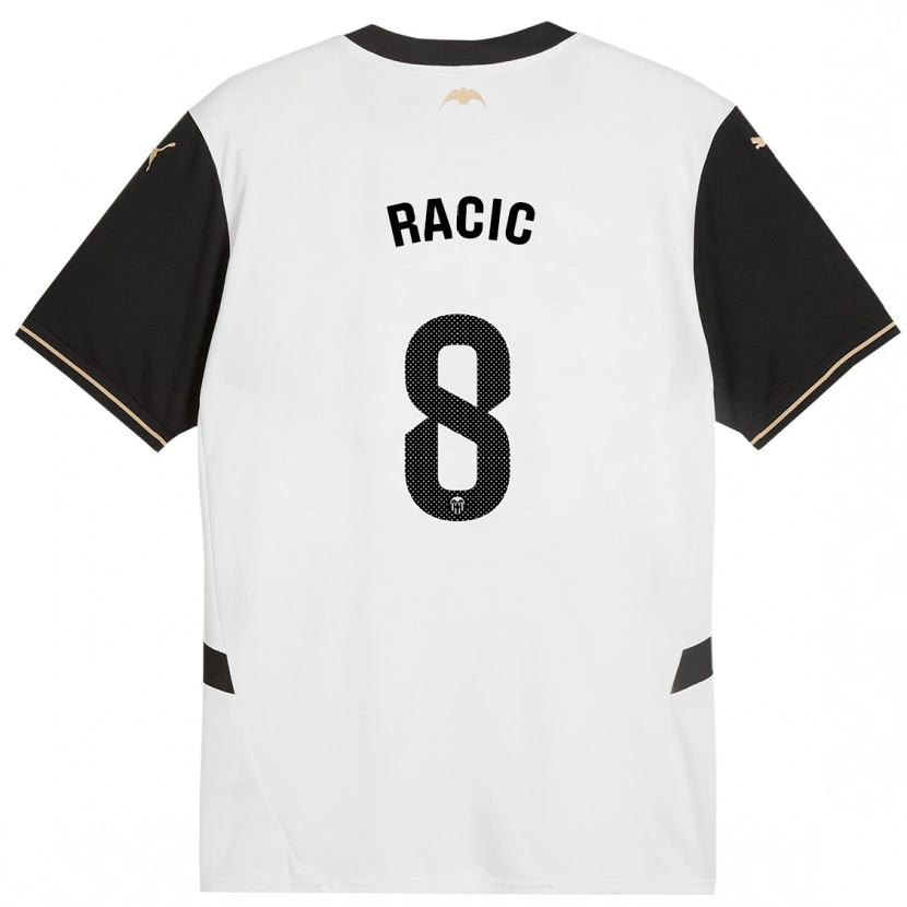 Danxen Dame Uros Racic #8 Hvit Svart Hjemmetrøye Drakt Trøye 2024/25 Skjorter T-Skjorte