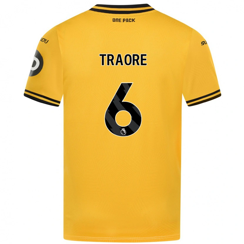 Danxen Dame Boubacar Traoré #6 Gul Hjemmetrøye Drakt Trøye 2024/25 Skjorter T-Skjorte