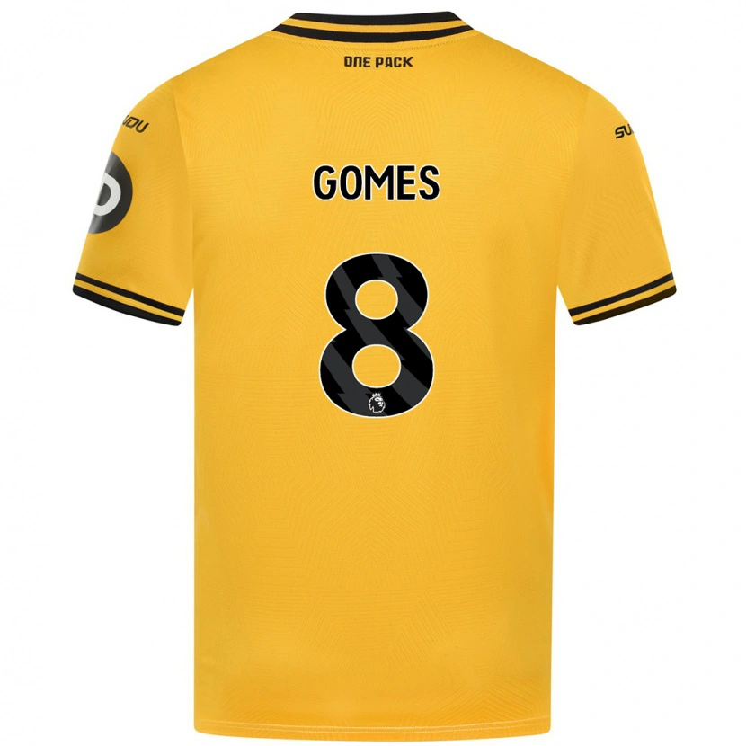 Danxen Dame João Gomes #8 Gul Hjemmetrøye Drakt Trøye 2024/25 Skjorter T-Skjorte