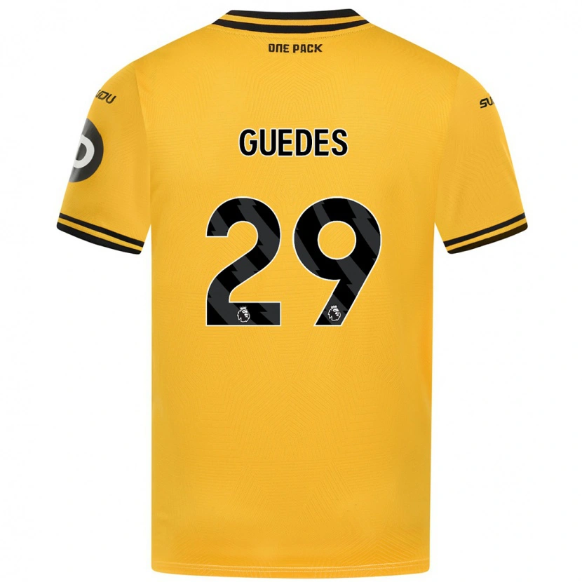 Danxen Dame Gonçalo Guedes #29 Gul Hjemmetrøye Drakt Trøye 2024/25 Skjorter T-Skjorte