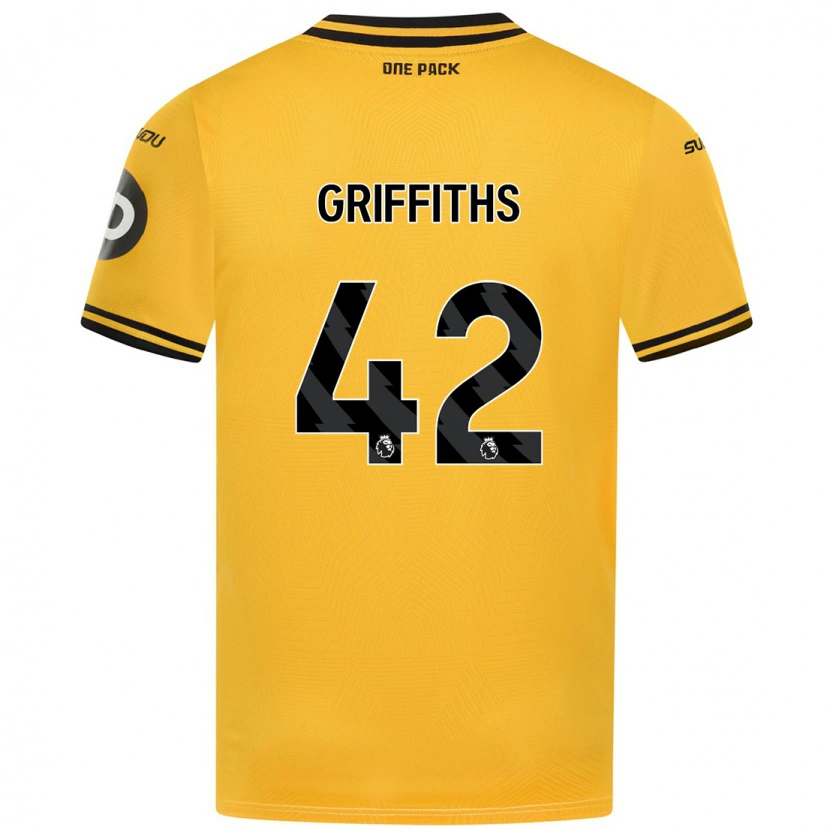 Danxen Dame Harvey Griffiths #42 Gul Hjemmetrøye Drakt Trøye 2024/25 Skjorter T-Skjorte
