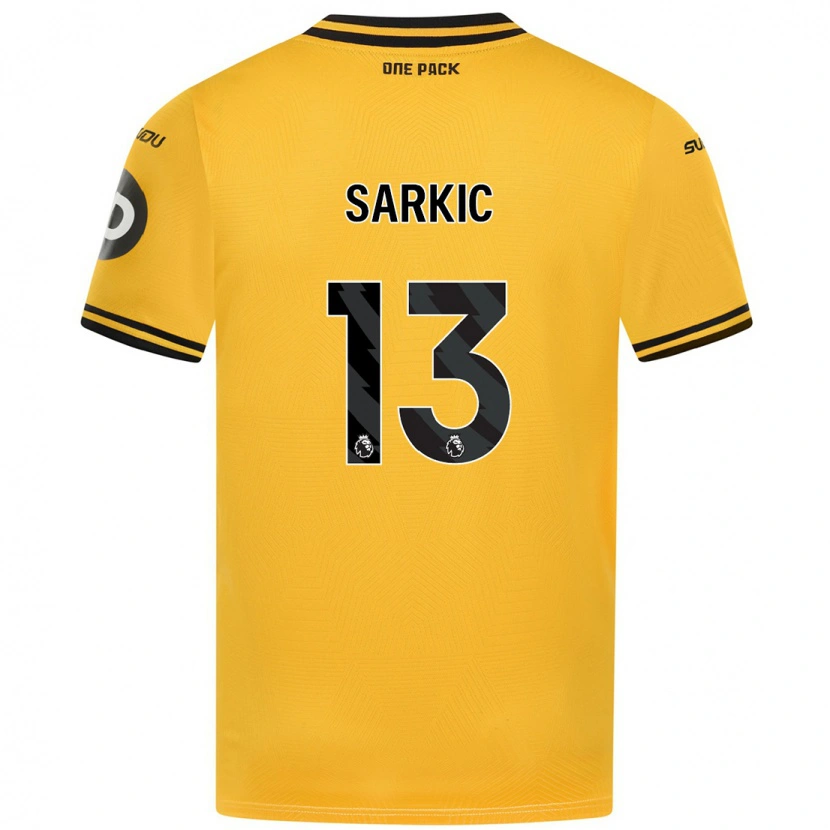 Danxen Dame Matija Sarkic #13 Gul Hjemmetrøye Drakt Trøye 2024/25 Skjorter T-Skjorte