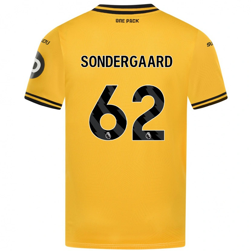 Danxen Dame Andreas Sondergaard #62 Gul Hjemmetrøye Drakt Trøye 2024/25 Skjorter T-Skjorte