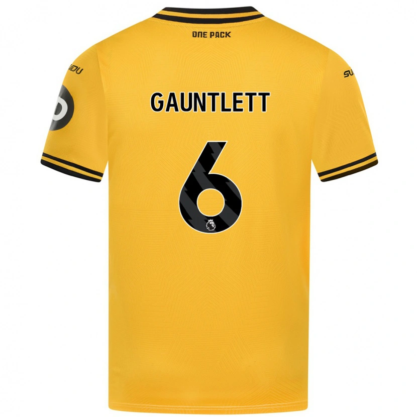 Danxen Dame Maz Gauntlett #6 Gul Hjemmetrøye Drakt Trøye 2024/25 Skjorter T-Skjorte