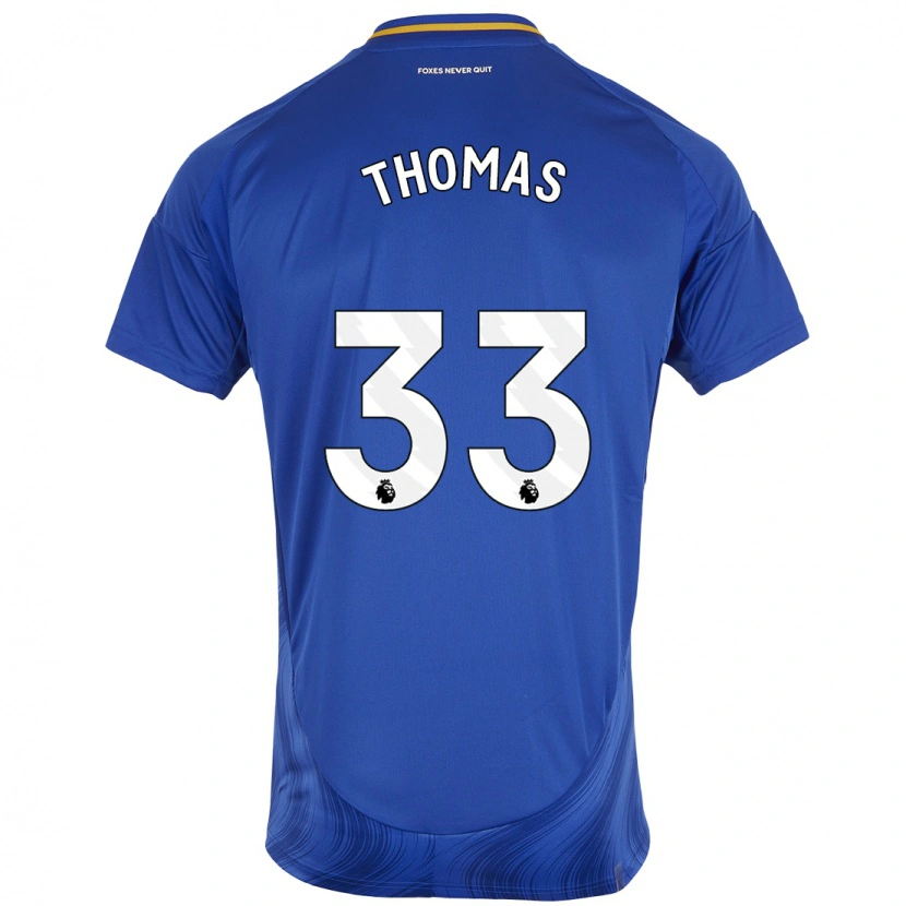 Danxen Dame Luke Thomas #33 Blå Hvit Hjemmetrøye Drakt Trøye 2024/25 Skjorter T-Skjorte