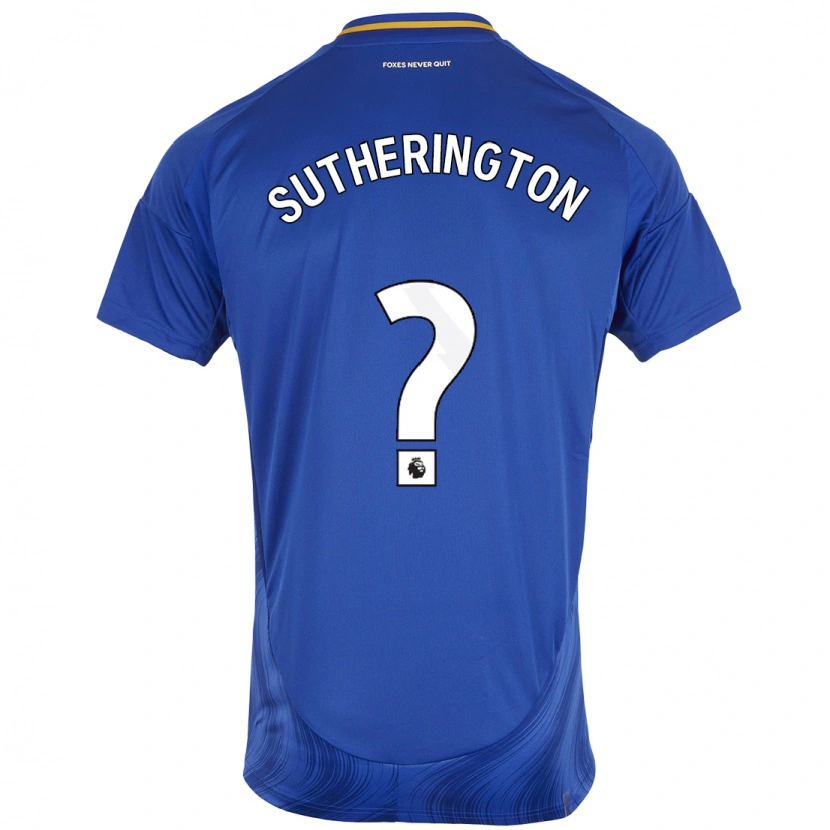 Danxen Dame Harry Sutherington #0 Blå Hvit Hjemmetrøye Drakt Trøye 2024/25 Skjorter T-Skjorte