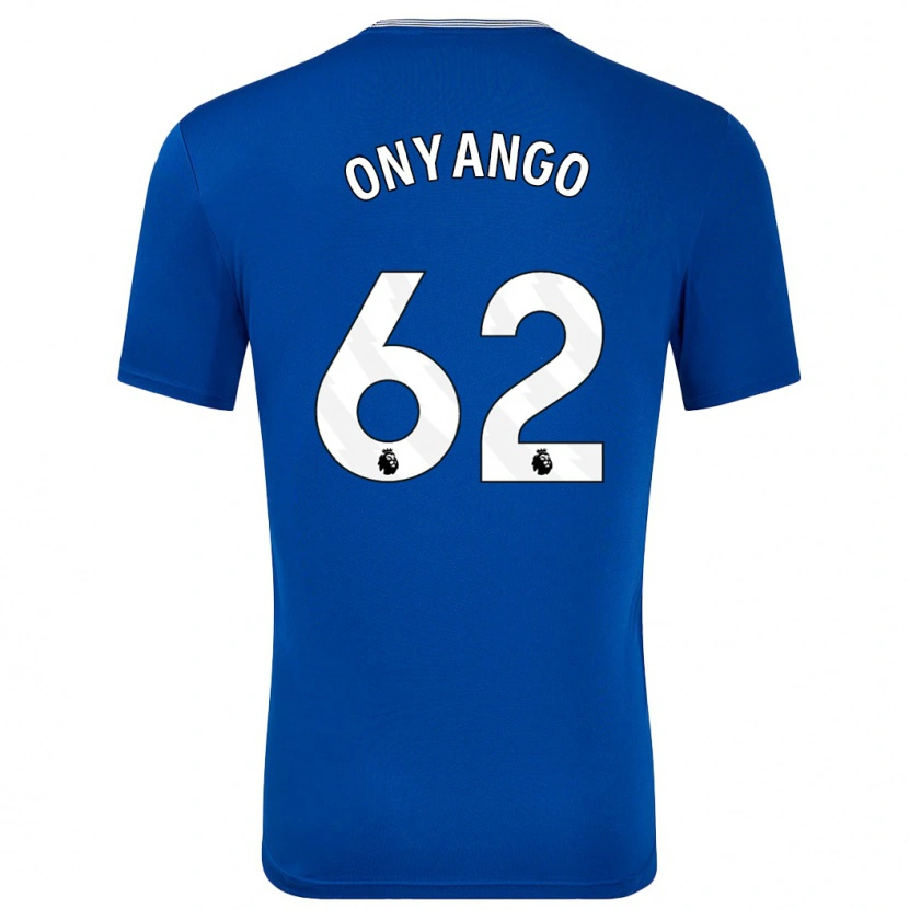 Danxen Dame Tyler Onyango #62 Blå Med Hjemmetrøye Drakt Trøye 2024/25 Skjorter T-Skjorte