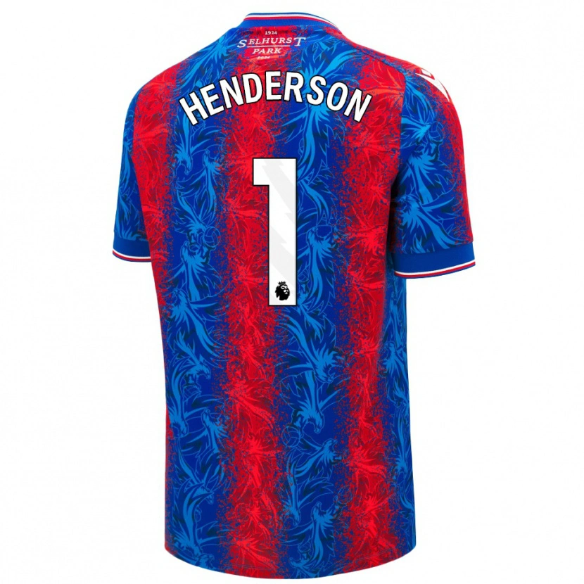Danxen Dame Dean Henderson #1 Røde Blå Striper Hjemmetrøye Drakt Trøye 2024/25 Skjorter T-Skjorte