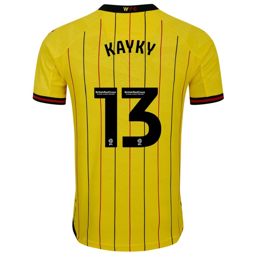 Danxen Dame Kayky Almeida #13 Gul Svart Hjemmetrøye Drakt Trøye 2024/25 Skjorter T-Skjorte