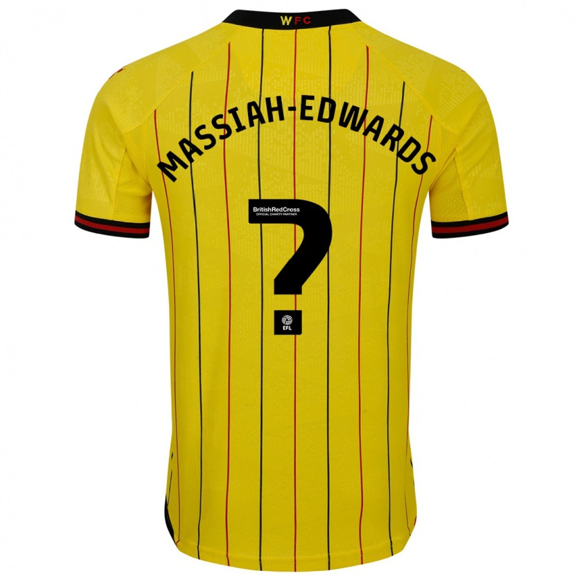 Danxen Dame Zavier Massiah-Edwards #0 Gul Svart Hjemmetrøye Drakt Trøye 2024/25 Skjorter T-Skjorte