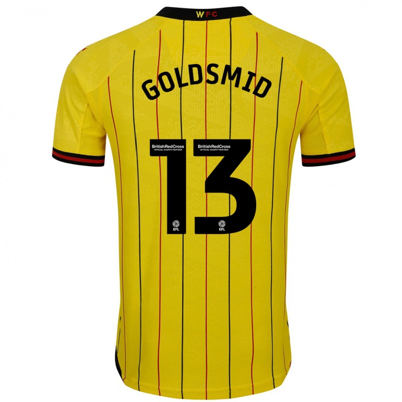 Danxen Dame Jacqui Goldsmid #13 Gul Svart Hjemmetrøye Drakt Trøye 2024/25 Skjorter T-Skjorte