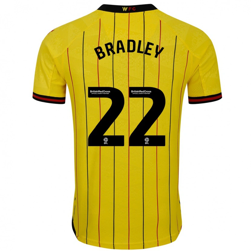 Danxen Dame Jade Bradley #22 Gul Svart Hjemmetrøye Drakt Trøye 2024/25 Skjorter T-Skjorte