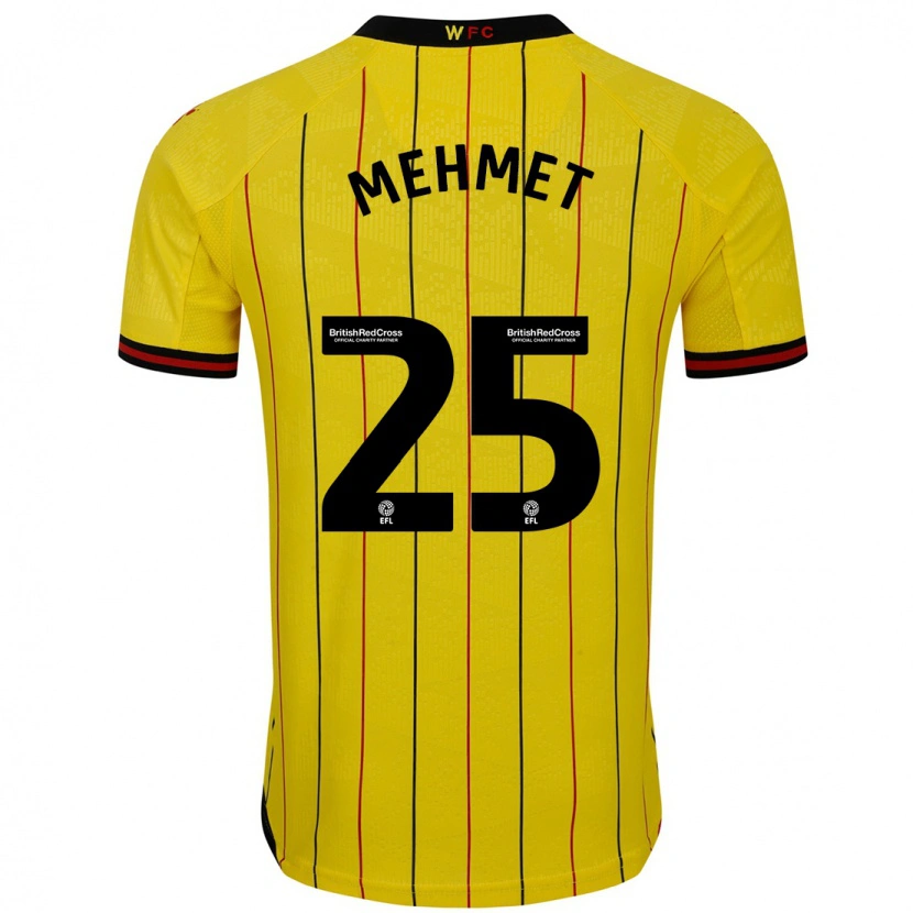 Danxen Dame Melis Mehmet #25 Gul Svart Hjemmetrøye Drakt Trøye 2024/25 Skjorter T-Skjorte