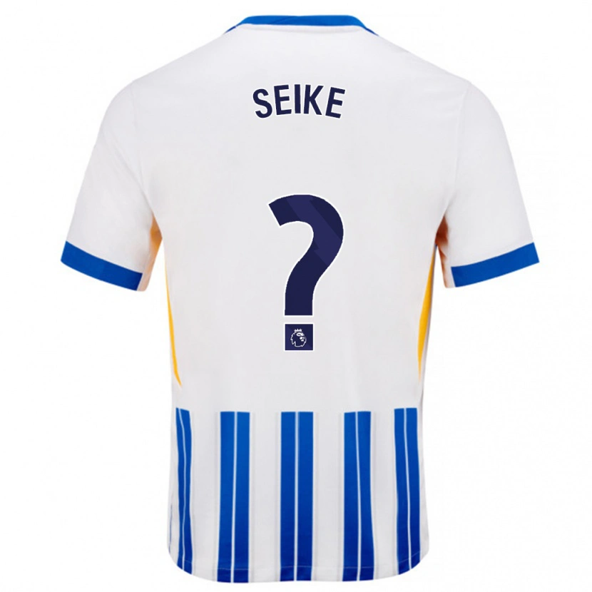 Danxen Dame Kiko Seike #0 Hvit Blå Nålestriper Hjemmetrøye Drakt Trøye 2024/25 Skjorter T-Skjorte