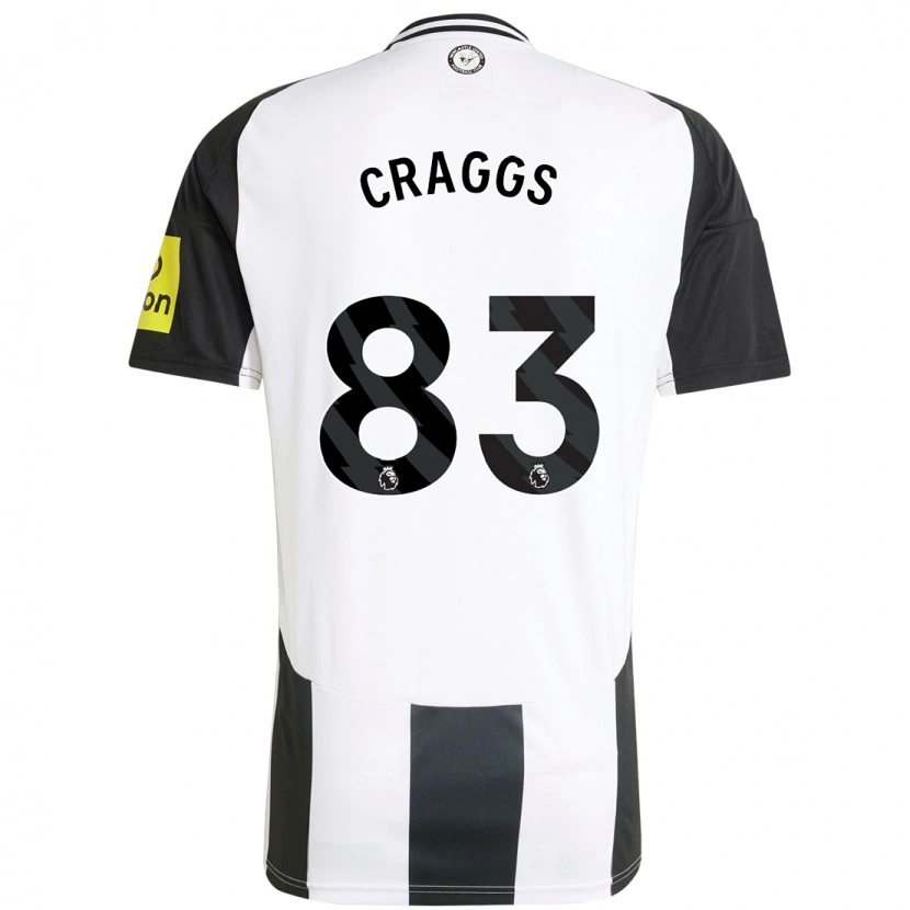 Danxen Dame Luke Craggs #83 Hvit Svart Hjemmetrøye Drakt Trøye 2024/25 Skjorter T-Skjorte