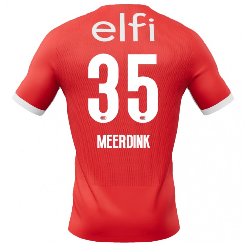 Danxen Dame Mexx Meerdink #35 Rød Hvit Hjemmetrøye Drakt Trøye 2024/25 Skjorter T-Skjorte