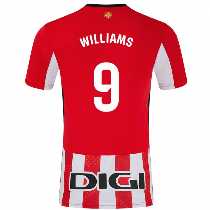Danxen Dame Iñaki Williams #9 Rød Hvit Hjemmetrøye Drakt Trøye 2024/25 Skjorter T-Skjorte