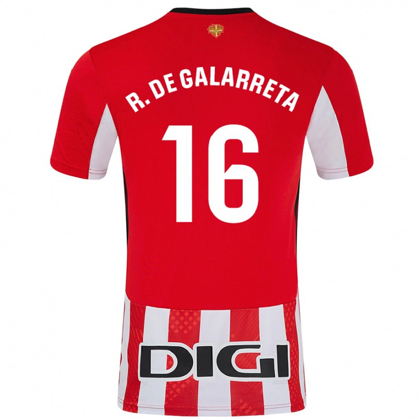 Danxen Dame Iñigo Ruiz De Galarreta #16 Rød Hvit Hjemmetrøye Drakt Trøye 2024/25 Skjorter T-Skjorte