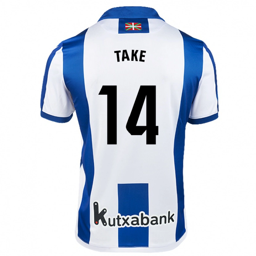 Danxen Dame Takefusa Kubo #14 Hvit Blå Hjemmetrøye Drakt Trøye 2024/25 Skjorter T-Skjorte