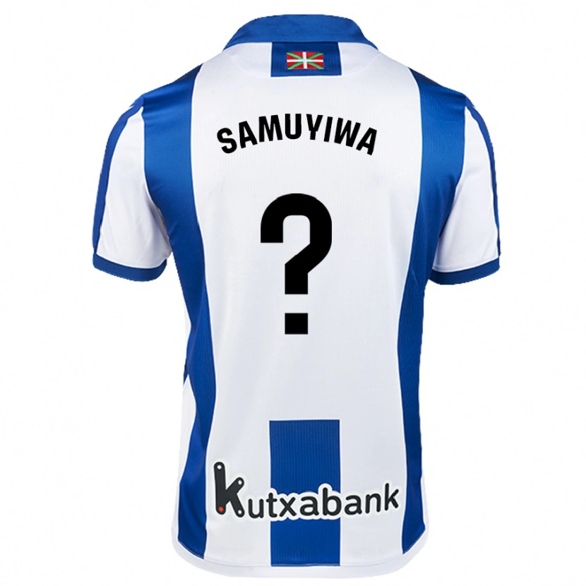 Danxen Dame Santino Samuyiwa #0 Hvit Blå Hjemmetrøye Drakt Trøye 2024/25 Skjorter T-Skjorte