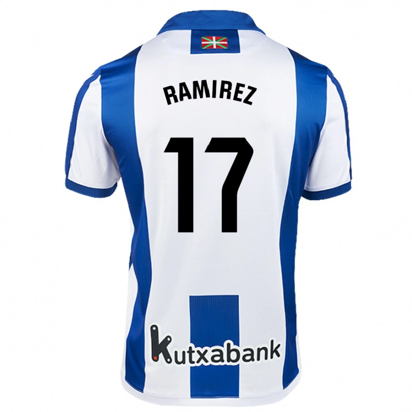 Danxen Dame Darío Ramírez #17 Hvit Blå Hjemmetrøye Drakt Trøye 2024/25 Skjorter T-Skjorte