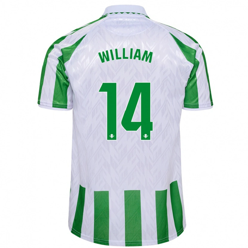 Danxen Dame William Carvalho #14 Grønne Hvite Striper Hjemmetrøye Drakt Trøye 2024/25 Skjorter T-Skjorte